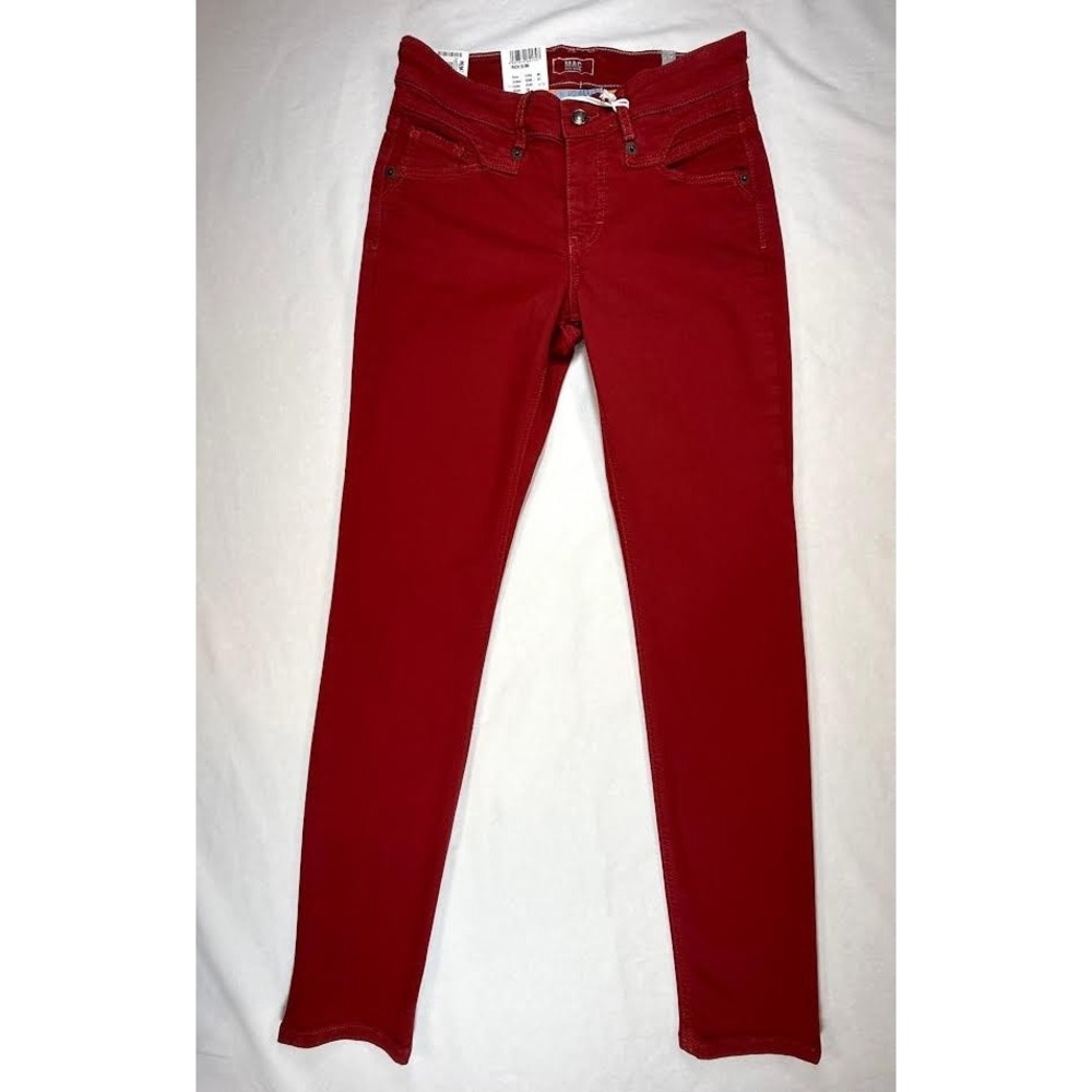 MAC Rich Jeans Womens 28x31 Red Straight Fit Slim Leg Stretch Casual NWT - Picture 4 of 11